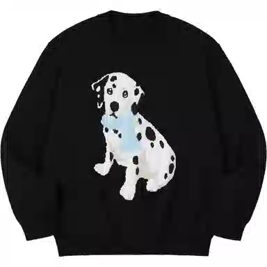 PSO Brand Spot Dog Jacquard Sweater