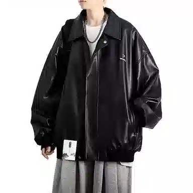 【美式潮流融合翻领工装春秋外套】布客行 不羁狂野硬朗摇滚机车叛逆小众设计风高级感慵懒宽松重磅舒适通勤个性夹克 男女同款