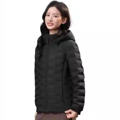 鸭鸭 秋冬休闲百搭短款连帽舒适保暖外套羽绒服 女款