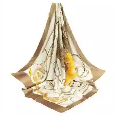 一米画纱 婉约江南中式真丝大方巾时尚印花舒适独特图案优雅百搭 桑蚕丝 丝巾 女款