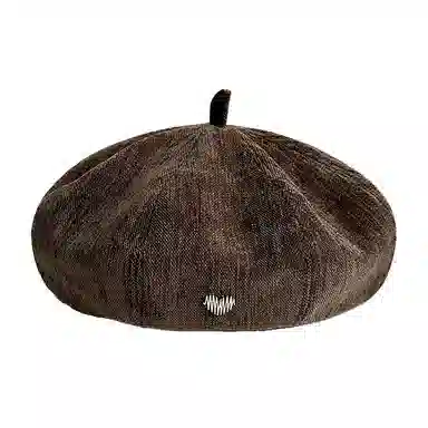 浪莎 复古英伦风简约时尚 纯色爱心时髦个性美拍逛街 聚酯纤维 贝雷帽 女款