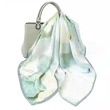 一米画纱 婉约江南中式真丝大方巾时尚印花舒适独特图案优雅百搭 桑蚕丝 丝巾 女款