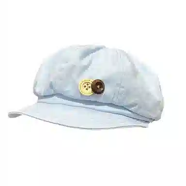 浪莎 韩系田园风纽扣八角云朵 薄款大头围出街美拍显脸小 棉 贝雷帽 女款