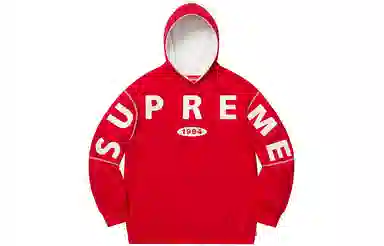 Supreme FW19 Week 1 Spread Logo Hoodie Red