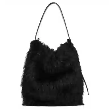 ZARA Metal Detail Bucket Bag Black