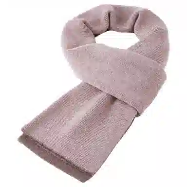 红豆 时尚百搭柔软保暖拼色 羔羊毛 绒线围巾 男款