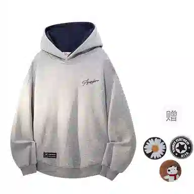 【可拆卸DIY徽章】卡皮巴拉小黄豚 双面撞色植绒签字体美式重磅显瘦慵懒风上衣高街潮牌校园风情侣百搭宽松休闲春秋连帽卫衣 男女同款