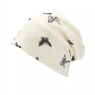 艾佳微 百搭休闲日系蝴蝶大头围氛围感韩版#好运 棉涤 帽子 男女同款情侣款