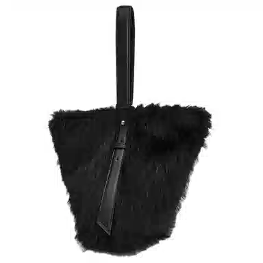 ZARA Metal Detail Bucket Bag Black