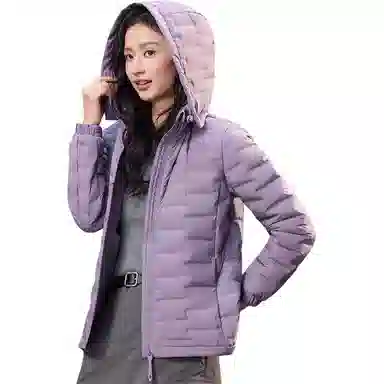 鸭鸭 秋冬休闲百搭短款连帽舒适保暖外套羽绒服 女款