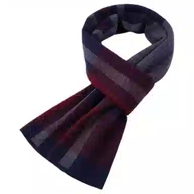 红豆 简约大方柔软舒适经典保暖 羊毛 绒线围巾 男款