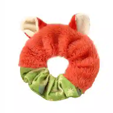 蒙妮 可爱狐毛绒耳朵大肠圈 布艺 发圈 女款