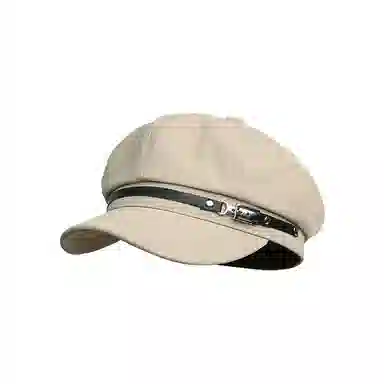 浪莎 英伦复古简约纯色金属扣八角帽时尚学院风文艺八角帽 腈纶 贝雷帽 女款