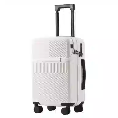 游帝 前开口多功能 带杯架充电口 万向轮旅行箱 男女同款情侣款