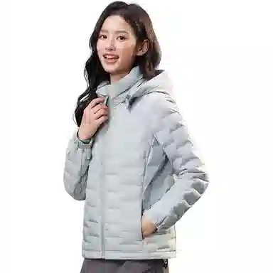 鸭鸭 秋冬休闲百搭短款连帽舒适保暖外套羽绒服 女款