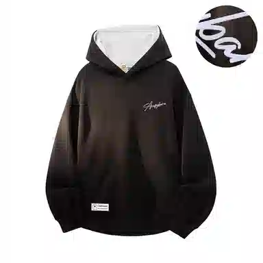 【可拆卸DIY徽章】卡皮巴拉小黄豚 双面撞色植绒签字体美式重磅显瘦慵懒风上衣高街潮牌校园风情侣百搭宽松休闲春秋连帽卫衣 男女同款