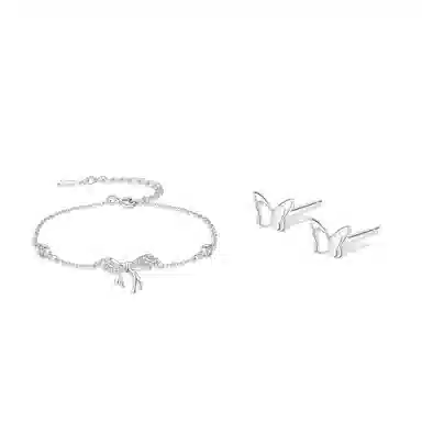 【纯银999 | 蝴蝶结】 凤祥囍事 老凤祥 优雅浪漫温柔小众设计简约学生日常轻奢高级感经典百搭转运上岸通勤浪漫约会可调节 足银 手链 女款