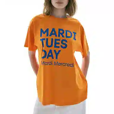 MARDI MERCREDI TSHIRT DU MARDI_ORANGE BLUE FW25T