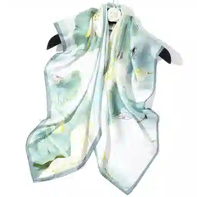 一米画纱 婉约江南中式真丝大方巾时尚印花舒适独特图案优雅百搭 桑蚕丝 丝巾 女款