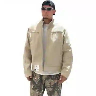 【机能复古飞行员短款外套】布客行 纯色隐藏格纹细节宽松廓形打破性别界限完美融合美式街头与都市防风保暖日常通勤穿搭夹克 男女同款