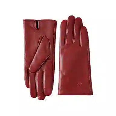 玖慕 秋冬季保暖 羊头层皮革 真皮手套 女款