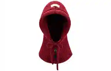 优幽兰 韩版百搭显脸小巴拉克拉法帽围巾帽子一体毛线针织帽时尚潮流高级感保暖喜庆 腈纶 绒线帽 女款