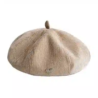 浪莎 复古英伦风简约时尚 纯色爱心时髦个性美拍逛街 聚酯纤维 贝雷帽 女款