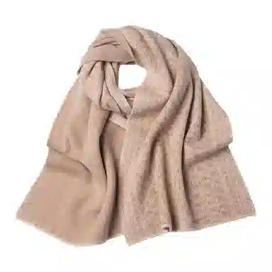 红豆 简约柔软优雅百搭保暖精致 羊毛 绒线围巾 男女同款情侣款