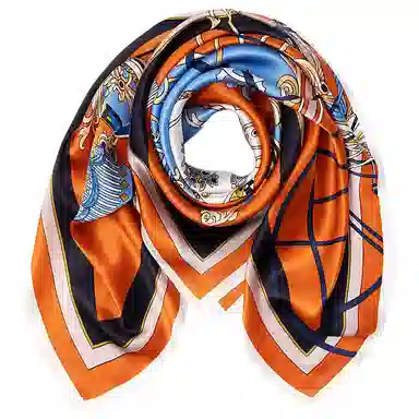 一米画纱 婉约江南中式真丝大方巾时尚印花舒适独特图案优雅百搭 桑蚕丝 丝巾 女款