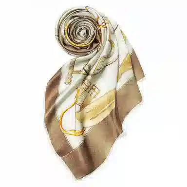 一米画纱 婉约江南中式真丝大方巾时尚印花舒适独特图案优雅百搭 桑蚕丝 丝巾 女款