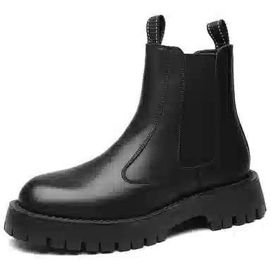 百伦韩 时尚潮流简约百搭小众设计感 短筒 切尔西靴 男款