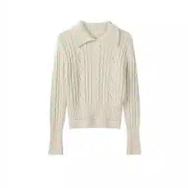 望莱仕 氛围感穿搭翻领显瘦上衣针织衫 女款