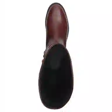 COACH Park Leather Boots Wine Red