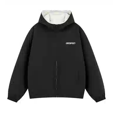 欧迪芬 双面穿设计系列 美式复古高街潮牌翻领防风百搭日常通勤无性别休闲工装飞行员外套潮流时尚功能简约学院风夹克 女款