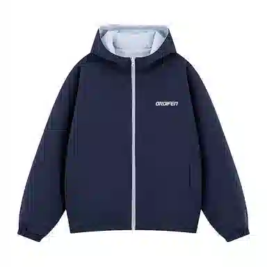 欧迪芬 双面穿设计系列 美式复古高街潮牌翻领防风百搭日常通勤无性别休闲工装飞行员外套潮流时尚功能简约学院风夹克 女款