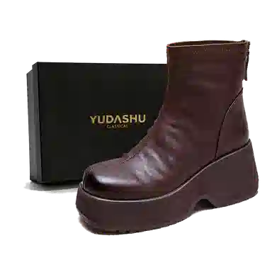 YUDASHU Leather Platform Boots