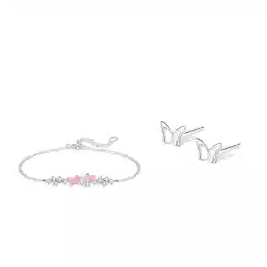 【纯银999 | 闪耀蝴蝶】 凤祥囍事 老凤祥 优雅浪漫温柔小众设计简约学生日常轻奢经典百搭高级感通勤浪漫约会可调节#好运 足银 手链 女款