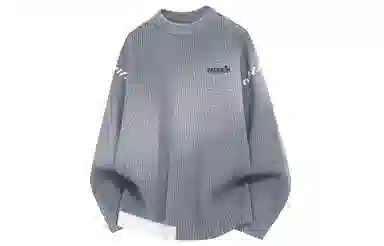 大卫贝肯 美式复古高街基础款圆领套头上衣潮流潮牌休闲宽松内搭打底衫时尚百搭痞帅慵懒风秋冬款长袖毛衣 男女同款