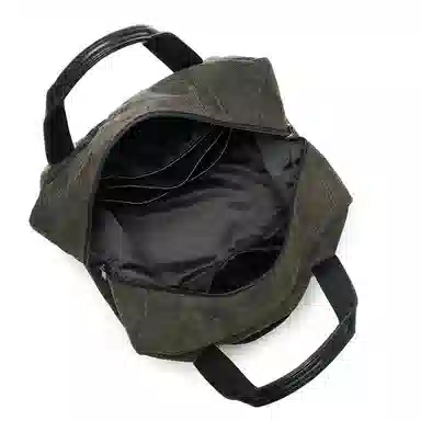 黑田矢衛 大容量时尚短途出差日系行李袋收纳拼接轻便可套拉杆箱旅行包单肩斜挎包 帆布 纹纳 手提包 男女同款情侣款 苔岩褐