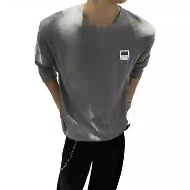 【可外穿打底保暖仿绵羊绒】布客行 美式复古高街轻奢老钱重磅慵懒垂感落肩港风宽松休闲舒适纯色基础百搭可内搭可拆卸胸针卫衣 男女同款