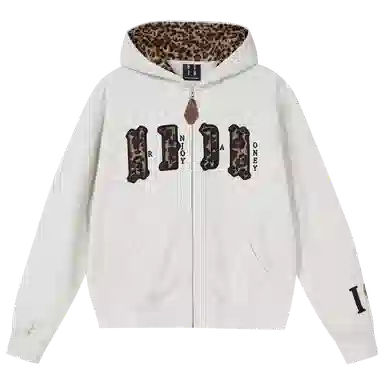 MEDM Leopard Zip Hoodie