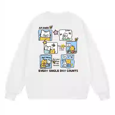 Avandi Plaid Cat Logo Sweatshirt