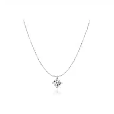 【纯银999 | 闪耀星光】 凤祥囍事 小众设计高级感经典百搭简约学生日常精致轻奢通勤约会温柔气质可调节锁骨链 足银 项链 女款