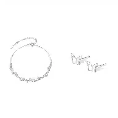 【纯银999 | 星光蝴蝶结】 凤祥囍事 老凤祥 优雅浪漫温柔小众设计简约学生日常轻奢高级感经典百搭通勤浪漫约会可调节#好运 足银 手链 女款