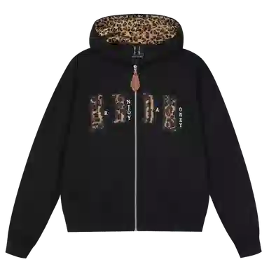 MEDM Leopard Zip Hoodie