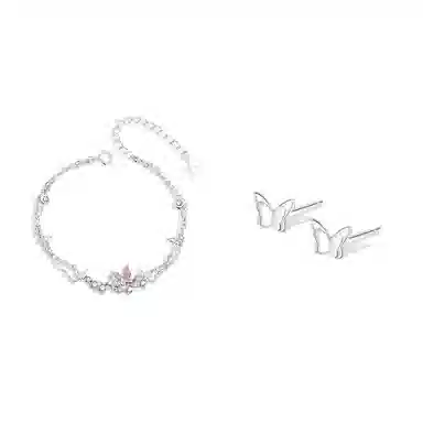 【纯银999 | 星光蝴蝶】 凤祥囍事 老凤祥 优雅浪漫温柔小众设计简约学生日常轻奢极简高级感经典百搭通勤浪漫约会可调节 足银 手链 女款