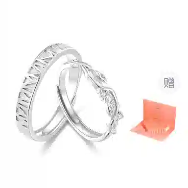 【999足银|木与枝】可定制刻字 支持异地恋分开发货 匆匆那年 轻奢高级感 小众设计 高端简约时尚百搭 纯银 戒指 男女同款情侣款