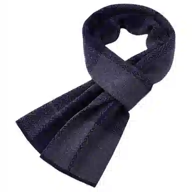 红豆 简约时尚百搭经典秋冬 羊毛 绒线围巾 男款