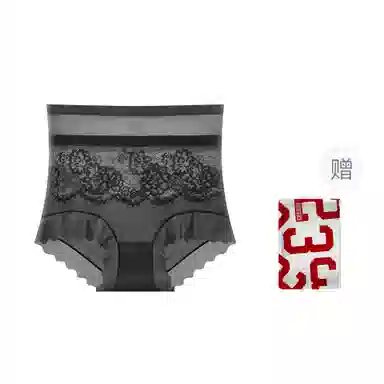 二三二三 蕾丝高腰无痕收腹轻时尚舒适透气甜美三角内裤 女款 礼袋装