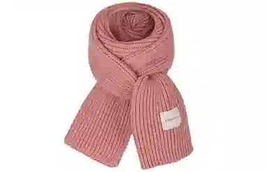 优幽兰 韩版百搭秋冬季保暖加厚粉色毛线针织短 时尚潮流纯色高级感甜美可爱穿搭 腈纶 绒线围巾 女款